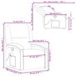 vidaXL Leather Massage Recliner Chair in Black