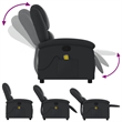 vidaXL Leather Massage Recliner Chair in Black