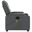 vidaXL Faux Leather Massage Recliner Chair in Grey