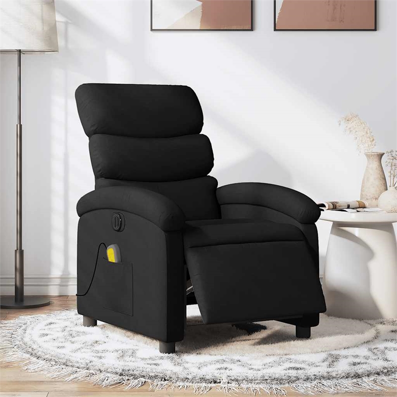vidaXL Electric Massage Recliner Chair in Black