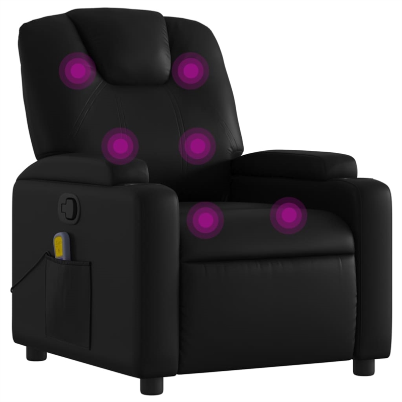 vidaXL Massage Recliner Chair in Black