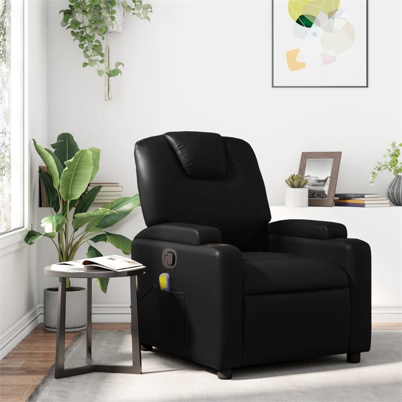 vidaXL Massage Recliner Chair in Black