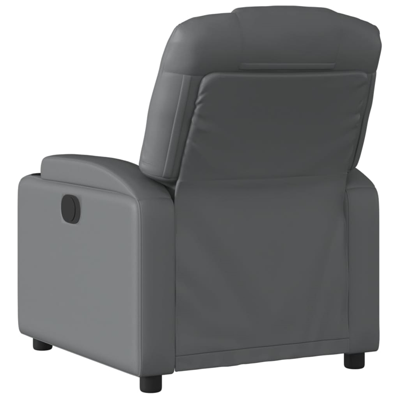 vidaXL Faux Leather Recliner Chair in Gray