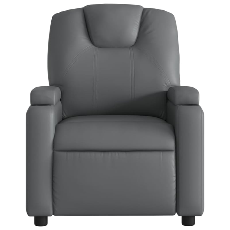vidaXL Faux Leather Recliner Chair in Gray