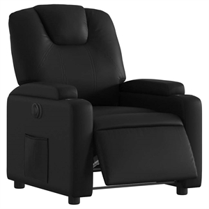 vidaXL Faux Leather Electric Recliner Chair in Black