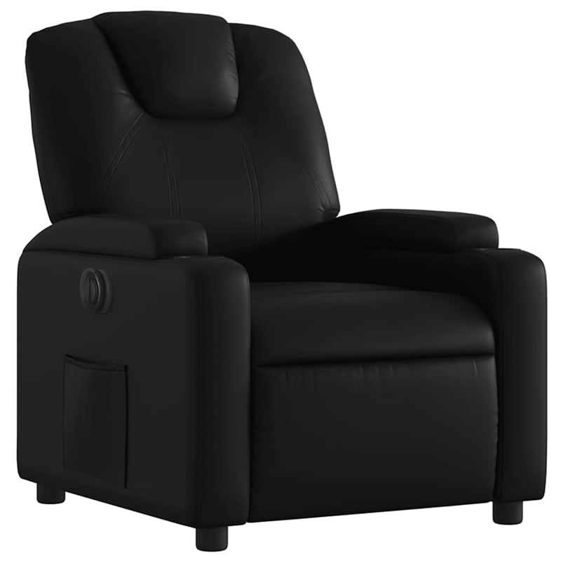 vidaXL Faux Leather Electric Recliner Chair in Black