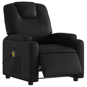 vidaXL Faux Leather Electric Massage Recliner Chair in Black