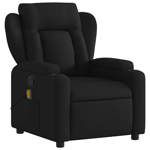 vidaXL Fabric Massage Recliner Chair in Black