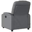 vidaXL Faux Leather Electric Massage Recliner Chair in Gray