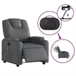 vidaXL Faux Leather Electric Massage Recliner Chair in Gray