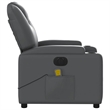 vidaXL Faux Leather Electric Massage Recliner Chair in Gray