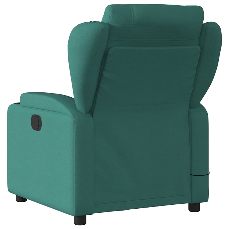 vidaXL Massage Recliner Chair Dark Polyester in Green