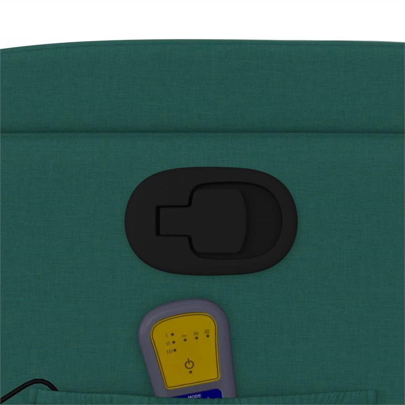 vidaXL Massage Recliner Chair Dark Polyester in Green