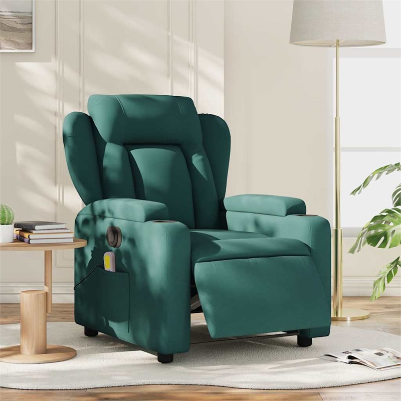 vidaXL Electric Massage Recliner Chair in Green