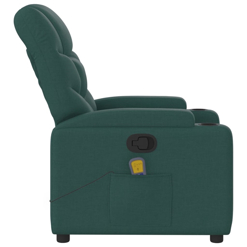 vidaXL Massage Recliner Chair Dark in Green