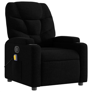 vidaXL Fabric Massage Recliner Chair in Black