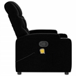 vidaXL Fabric Massage Recliner Chair in Black