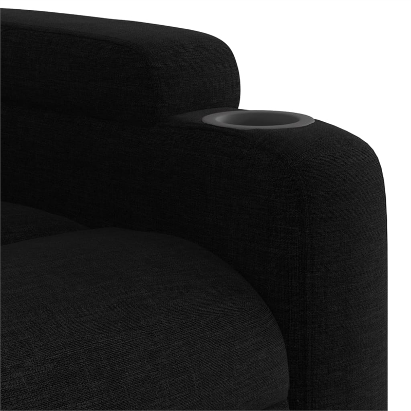 vidaXL Fabric Massage Recliner Chair in Black