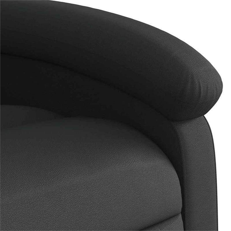 vidaXL Leather Massage Recliner Chair in Black
