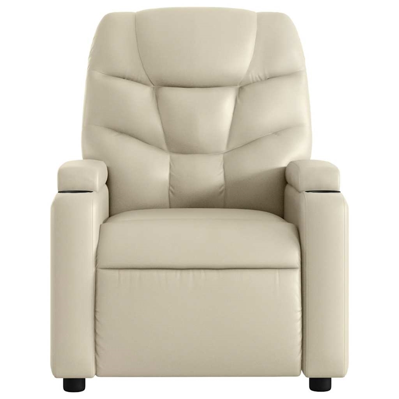 vidaXL Electric Massage Recliner Chair in Cream