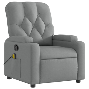 vidaXL Massage Recliner Chair in Light Grey