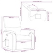 vidaXL Faux Leather Massage Recliner Chair in Black