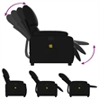 vidaXL Faux Leather Massage Recliner Chair in Black
