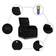 vidaXL Faux Leather Massage Recliner Chair in Black