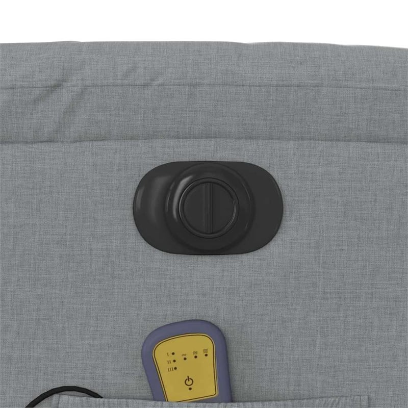 vidaXL Electric Massage Recliner Chair in Light Grey