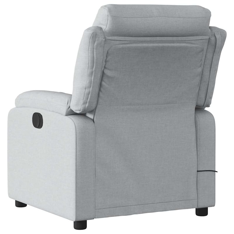vidaXL Electric Massage Recliner Chair in Light Grey