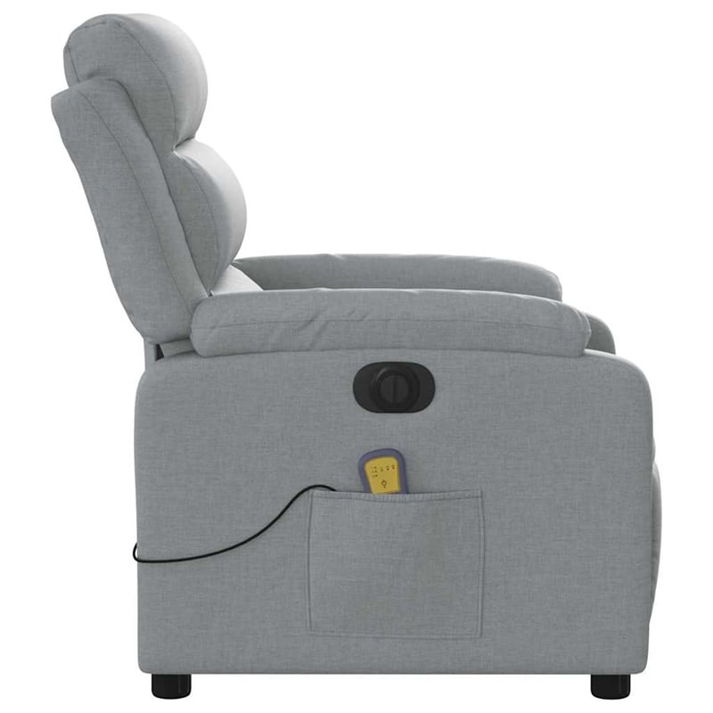 vidaXL Electric Massage Recliner Chair in Light Grey
