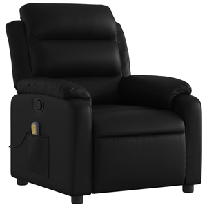 vidaXL Faux Leather Massage Recliner Chair in Black
