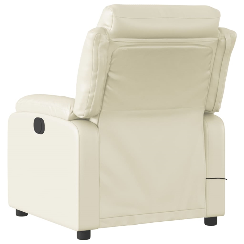 vidaXL Massage Recliner Chair in Cream