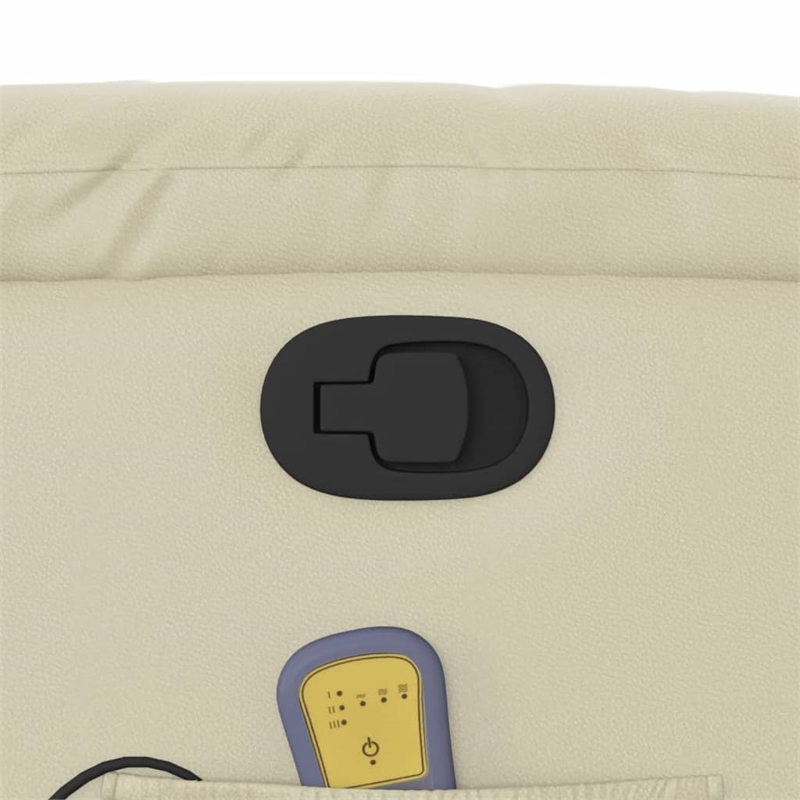 vidaXL Massage Recliner Chair in Cream