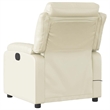 vidaXL Faux Leather Electric Massage Recliner Chair in Cream