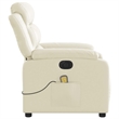 vidaXL Faux Leather Electric Massage Recliner Chair in Cream
