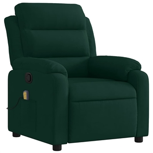 vidaXL Massage Recliner Chair in Dark Green