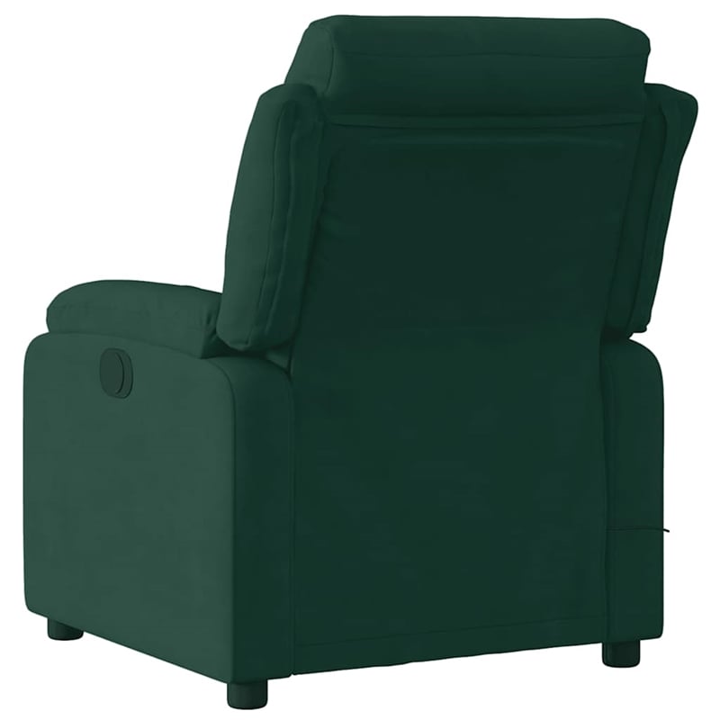 vidaXL Massage Recliner Chair in Dark Green