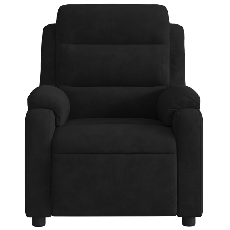 vidaXL Velvet Massage Recliner Chair in Black