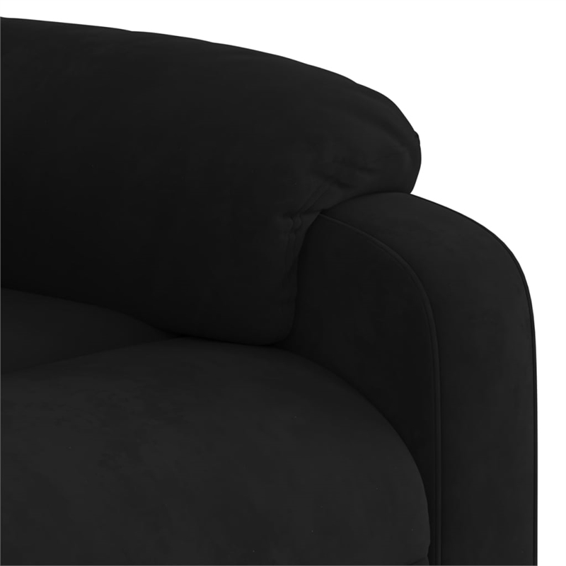 vidaXL Velvet Massage Recliner Chair in Black
