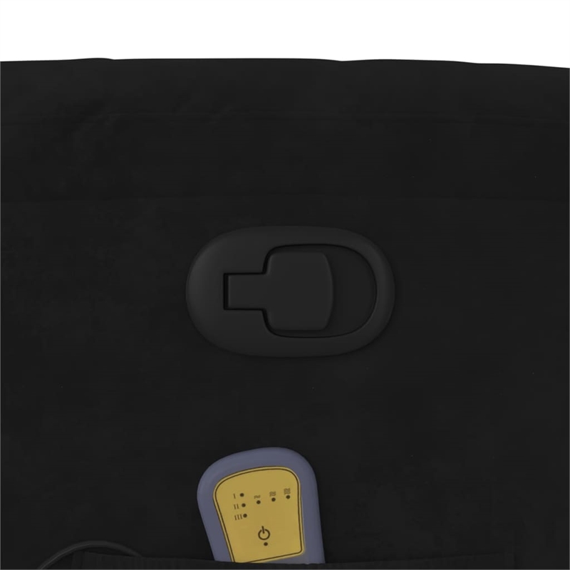 vidaXL Velvet Massage Recliner Chair in Black