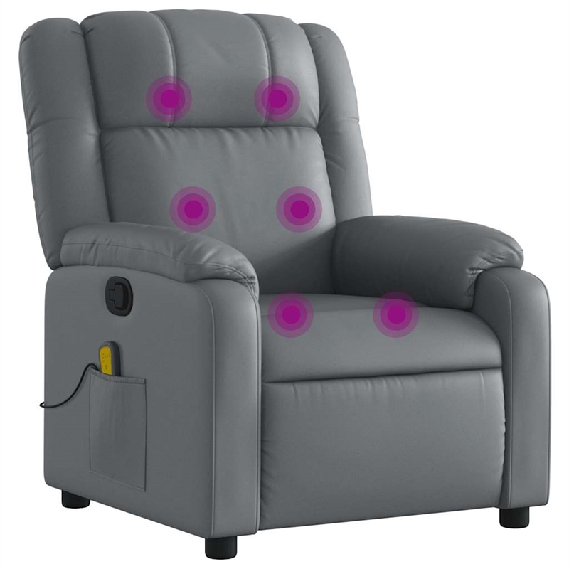 vidaXL Massage Recliner Chair in Gray
