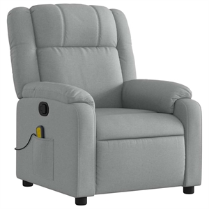 vidaXL Massage Recliner Chair in Light Gray
