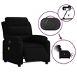 vidaXL Velvet Electric Massage Recliner Chair in Black