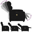 vidaXL Velvet Electric Massage Recliner Chair in Black