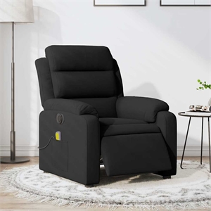 vidaXL Velvet Electric Massage Recliner Chair in Black