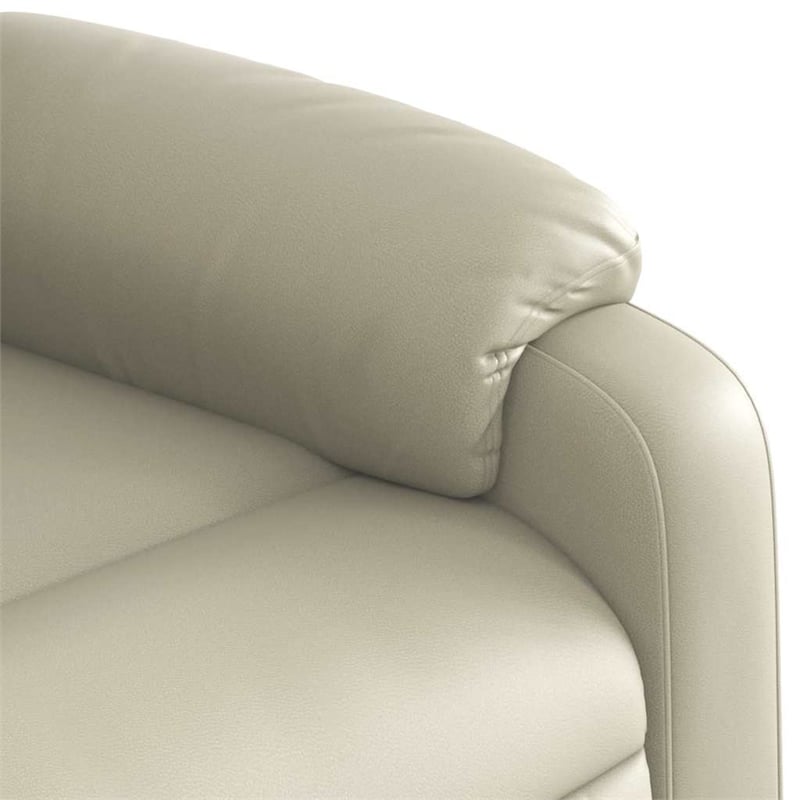 vidaXL Faux Leather Electric Massage Recliner Chair in Cream