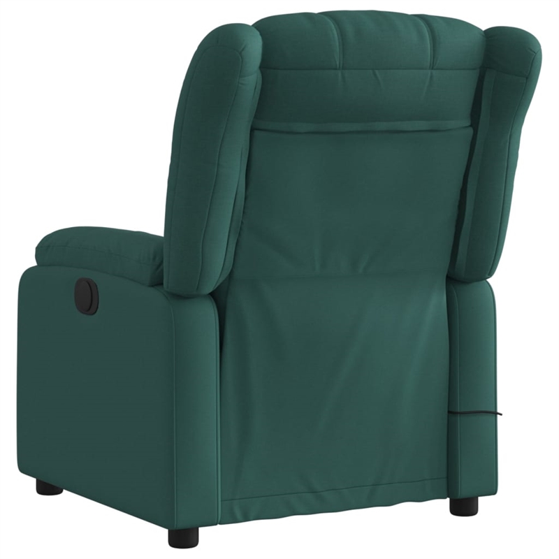 vidaXL Massage Recliner Chair in Dark Green