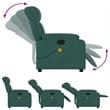 vidaXL Massage Recliner Chair in Dark Green