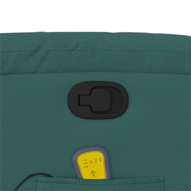 vidaXL Massage Recliner Chair in Dark Green